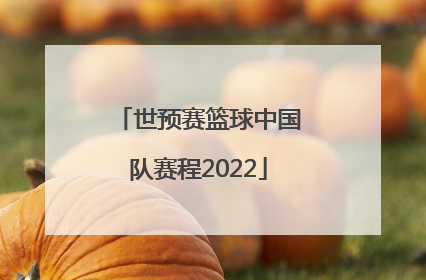 「世预赛篮球中国队赛程2022」2023世预赛篮球中国队赛程