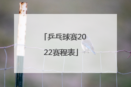 「乒乓球赛2022赛程表」2022乒乓球赛赛程孙颖莎